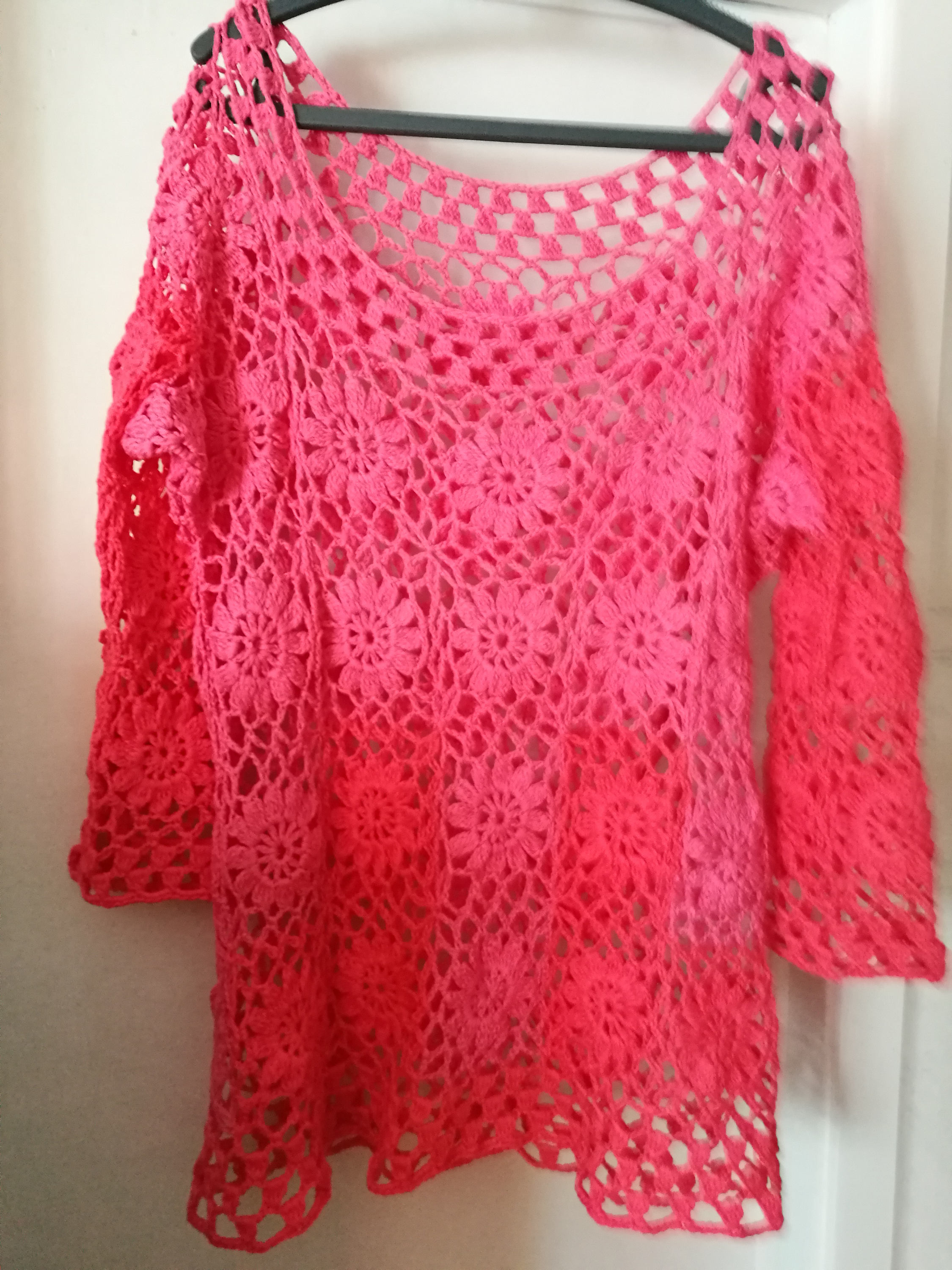 Crochet Lace Top/flowers Sweater/gipsy Hippie Boho Blouse/pink - Etsy