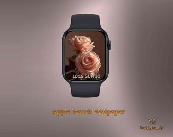 Pink Roses Floral Wallpaper | Blush Rose Apple Watch Face | Elegant Romantic Floral Digital Download