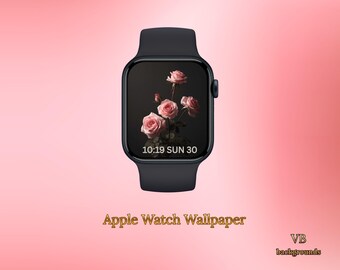 Blush Pink Rose Wallpaper | Elegant Single Flower Apple Watch Face | Romantic Floral Digital Download