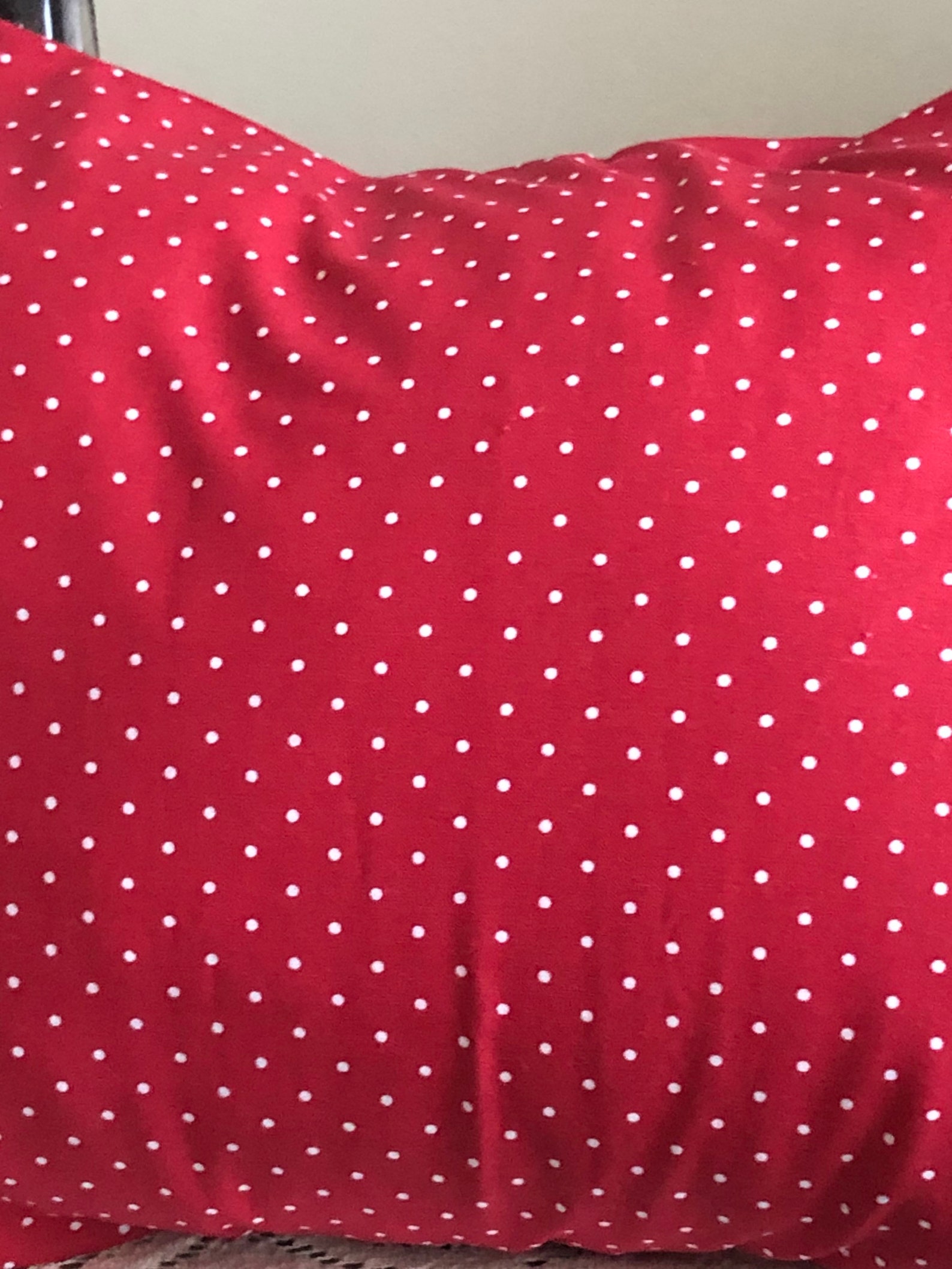 Travel Pillow Case Accent Pillow Case Red Polka Dot Travel Etsy