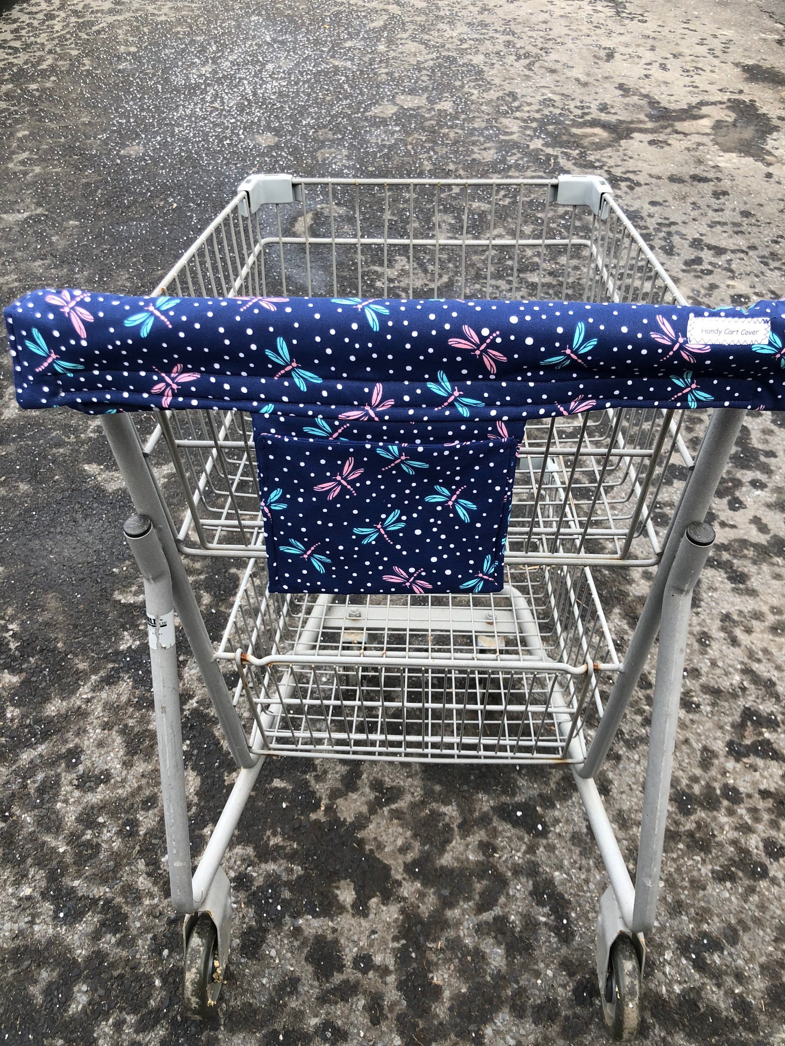 Shopping Cart Cover w/Pocket Cart Handle Cover Blue Etsy