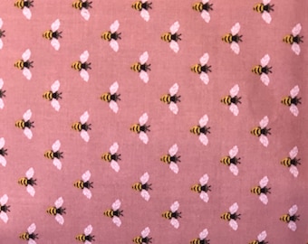 Pillow Case / Standard Pillow Case / Queen Pillow Case / Pillowcase / Bee Pink Pillowcase / Pillow Case Cover / Handmade Pillow Case