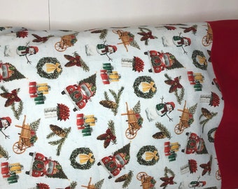 Christmas Pillowcase / Christmas Bed Pillow Case / Christmas Decorations Pillow Case / Christmas Pillowcase Standard / Handmade Pillowcase