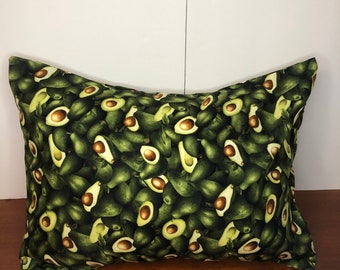 Travel Pillow Case / Toddler Pillowcase / Travel Pillow Cover / Accent Avacado Floral Pillow Case / Throw Pillowcase / 12" x 16" Pillowcase