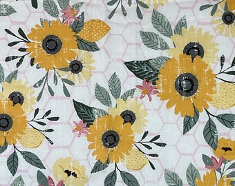 Pillow Case / Standard Pillow Case / Queen Pillow Case / Pillowcase / Summer Floral Pillowcase / Pillow Case Cover / Handmade Pillow Case