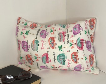 Travel Pillow Case / Toddler Pillowcase / Travel Pillow Cover / Accent Flannel Glamping Pillowcase / Throw Pillowcase / 12" x 16" Pillowcase