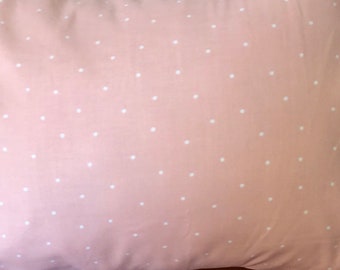 Travel Pillow Case / Toddler Pillowcase / Travel Pillow Cover / Accent Pink Dot Pillow Case / Throw Pillowcase / 12" x 16" Pillowcase