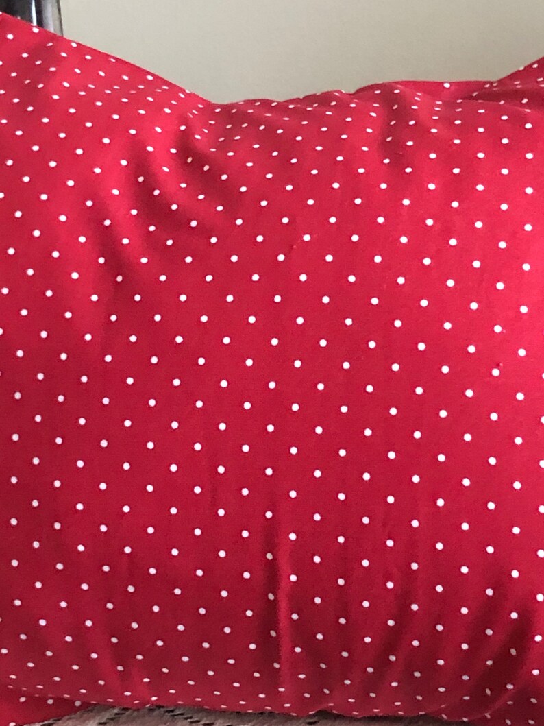 Travel Pillow Case Accent Pillow Case Red Polka Dot Travel Etsy