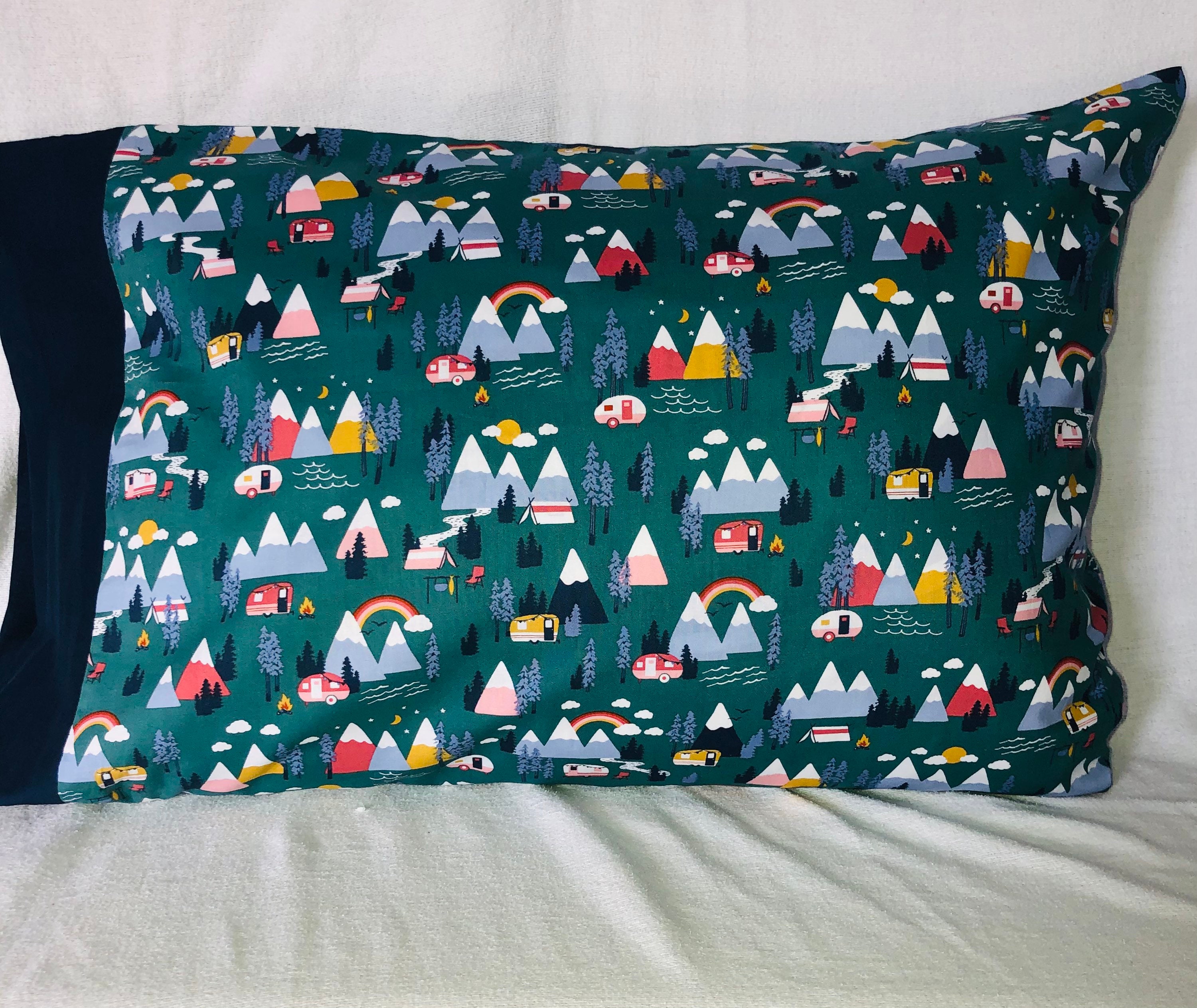 Camping Pillow Cases Standard Queen All Cotton Camper Wooded Etsy