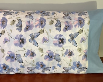 Pillow Case / Standard Pillow Case / Queen Pillow Case / Flannel Pillowcase / Butterfly Pillowcase / Pillow Case Cover / Handmade