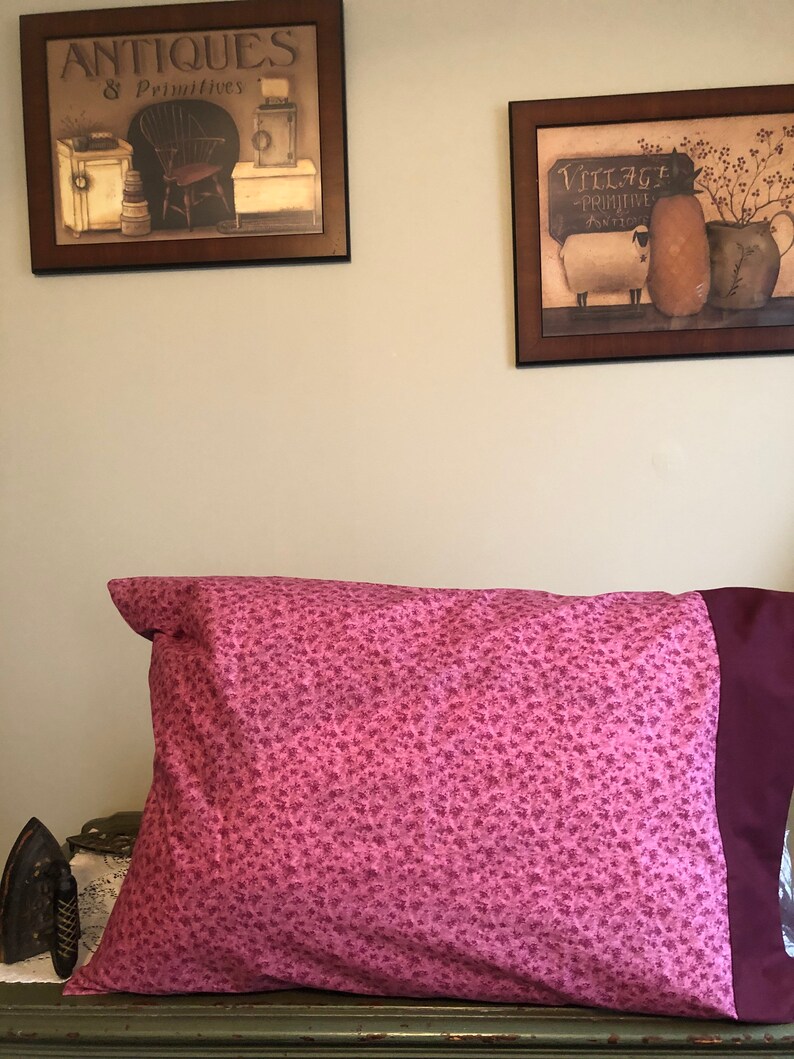 Standard Pillow Case Queen Pillow Case / Burgundy Spots Etsy