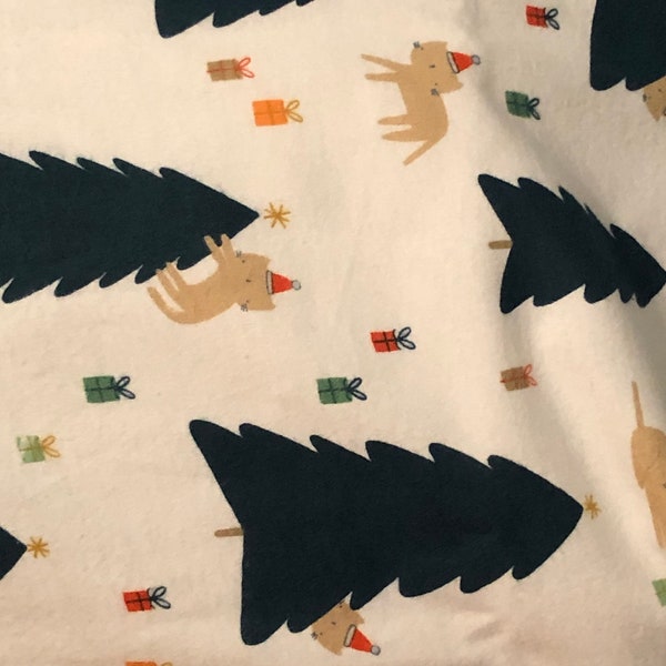 Christmas Pillowcase / Christmas Bed Pillow Case / Christmas Flannel Cat Pillow Case / Christmas Pillowcase Standard / Handmade Pillowcase