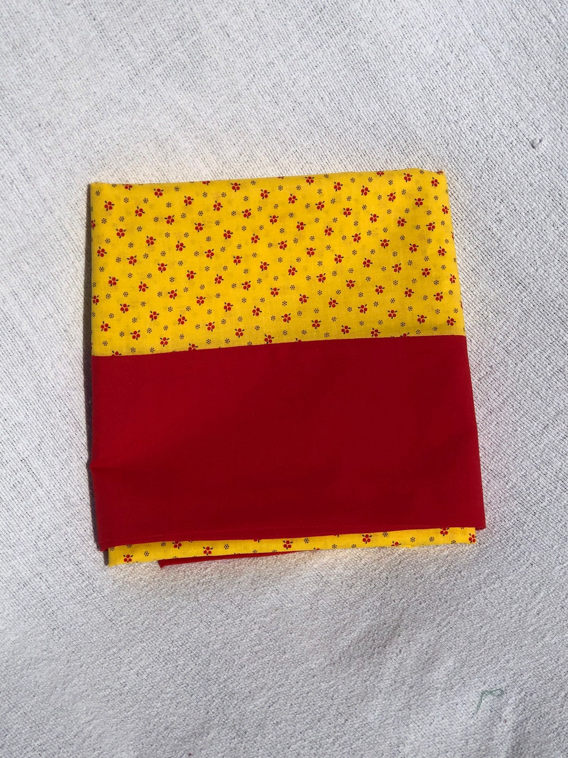 Pillow Cases Standard Queen Cotton Pillowcase Yellow Floral Etsy