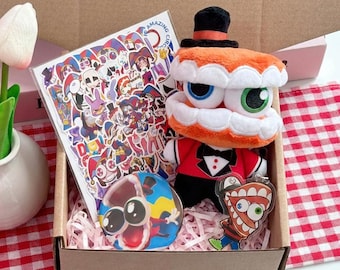 The Amazing Digital Circus Caine Fan Art Gift Set | 10cm Plushdoll | Unofficial Merch