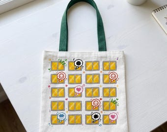 Bolso tote inspirado en Tomodachi / Bolso con cremallera de 34 cm / Estilo bolso ita