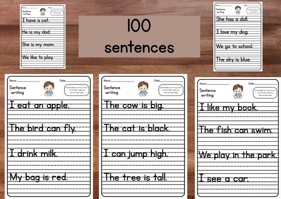 Simple Sentences For Kids In English