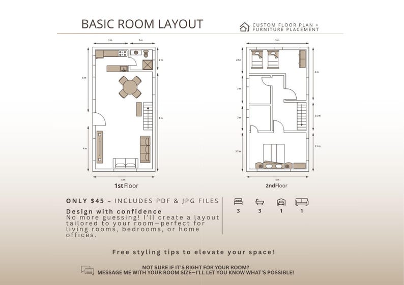 Custom Room Layout Plan With Furniture Placement - Etsy