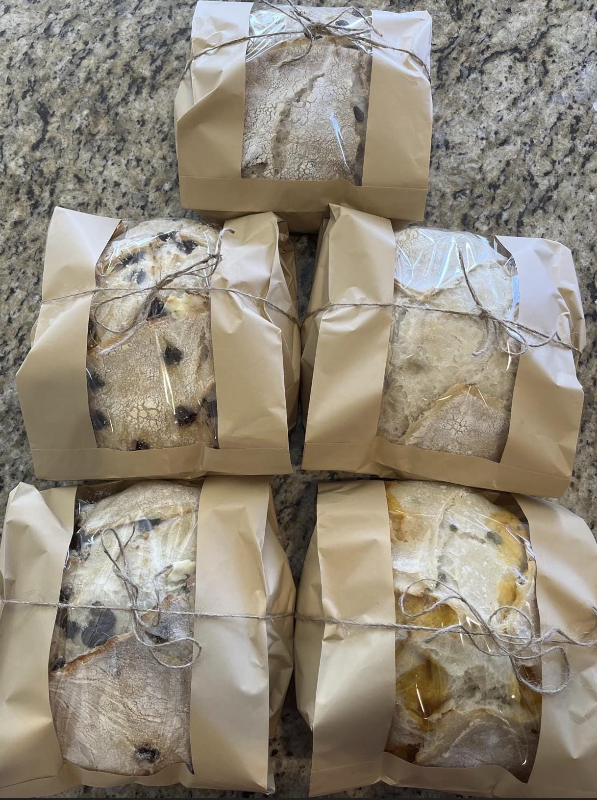 Large Kraft Paper Bread Bags With Clear Window | Sourdough Loaf Bags ...