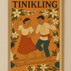 Vintage Filipino Tinikling Poster