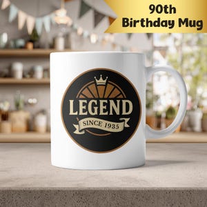 Legend Since 1935 Mug – Ceramic Birth Year 90th Birthday Gift