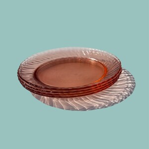 Service à dessert vintage en verre rose dit rosaline - Made in France - Le Sélectionneur