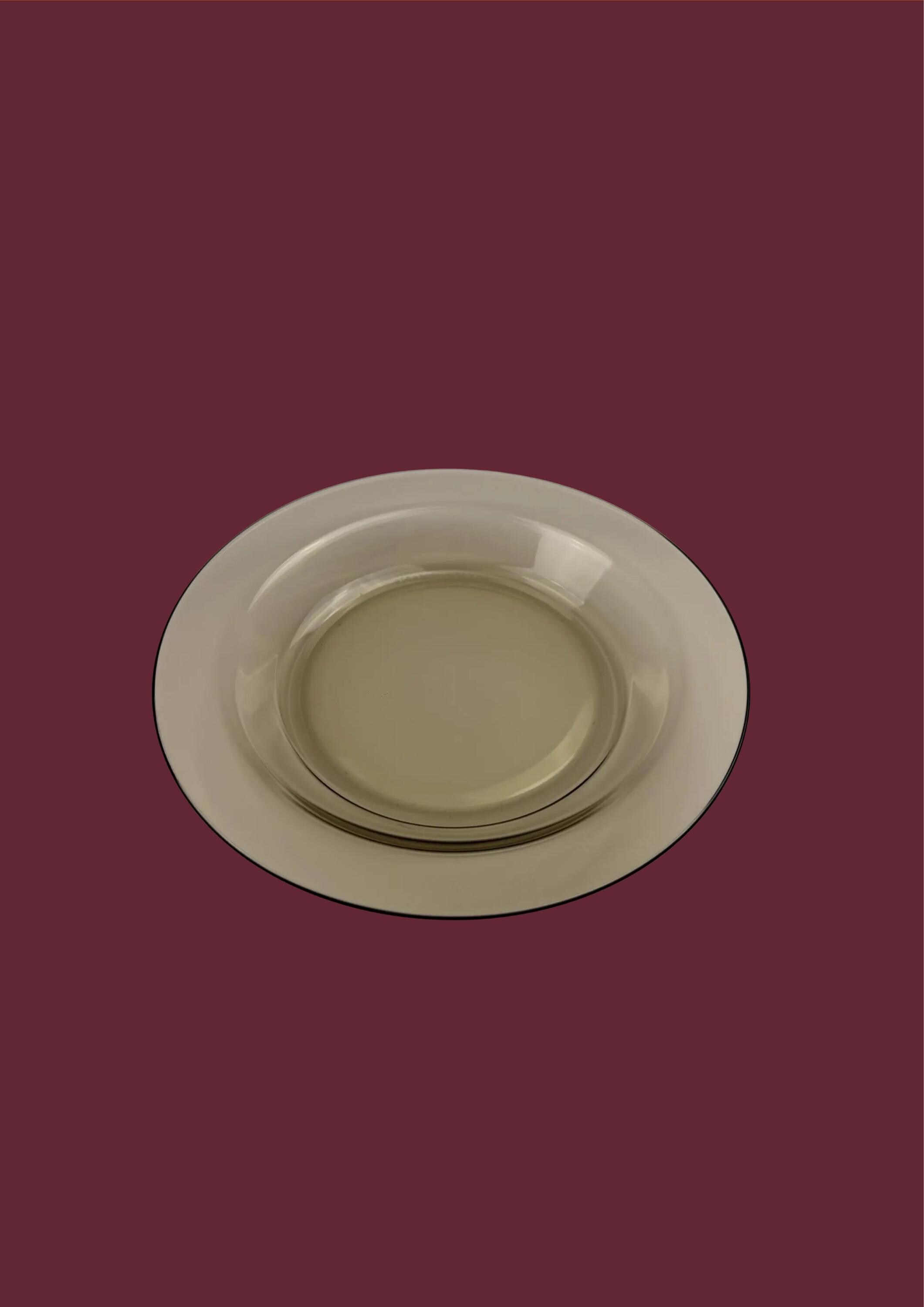 Lot De 5 Assiettes Plates Corelle Hearthstone, Vintage Années 80, Jaune Ocre, 23/26cm