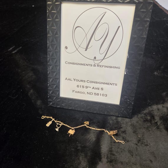 Antique 12k music charm bracelet