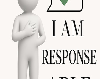 RESPONSE_ABLE Tee Personal Growth Pun Shirt for Coaches,Therapists,Leaders, Mindset Matters Shirt –Motivational Pun T-Shirt-FREE UK DELIVERY