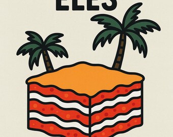 LOS ANGELES PUN Art- Lo_Sang_Eles printable wall decor/ funny travel wordplay design, humorous digital download for travel lovers