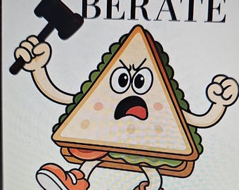 DELI_BERATE WALL Art- Funny  sandwich pun printable wordplay kitchen decor digital download