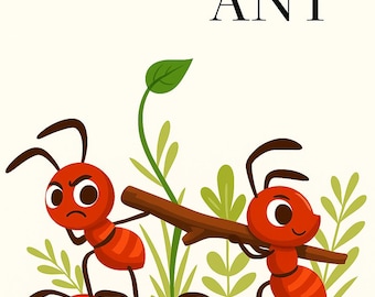 ASSIST_ANT PUN Art/ wordplay, humorous, unique funny decor, digital download, clever bug pun design