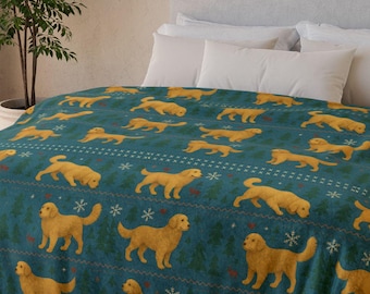 Manta polar Golden Retriever / Regalo para amantes de los perros