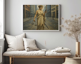 Fine Art Posters, Lawyer Office Decor, Lady Justice Wall Art.
