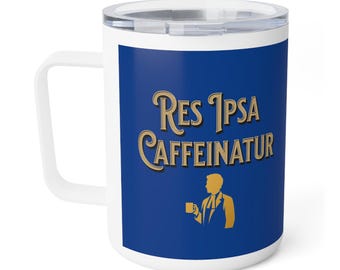 Reismok advocaat: Res Ipsa Caffeinatur - grappig wettelijk cadeau