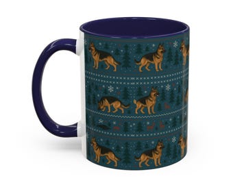 Taza de pastor alemán nórdico. Regalo para amantes del pastor alemán.