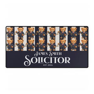 Tapete de mesa personalizado para advogado. Presente personalizado com nome para formatura em Direito. Presente para contrato de treinamento SQE LPC.