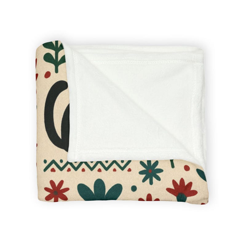 Scandi Black Cat Fleece Blanket, Nordic Minimalist Throw image 9