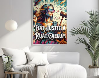 Fiat Justitia Ruat Caelum Poster: Latin Quote Giclée Art Print