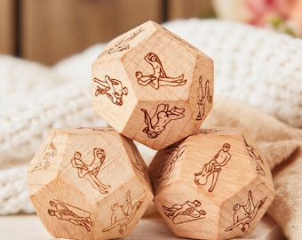 Valentines Day Gift Date Night Dice Gifts for Couples 12 Sided Sex Position Dice Date Night Dice Game Couple Gift for Boyfriend Girlfriend