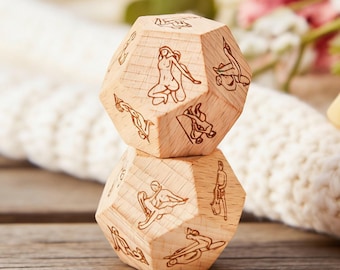 Valentines Day Gift Date Night Dice Gifts for Couples 12 Sided Sex Position Dice Date Night Dice Game Couple Gift for Boyfriend Girlfriend