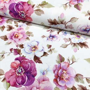 Botanical Beauty: Floral Linen Fabric for Upholstery and Home Decor - Premium Floral Upholstery Fabric by the Yard - Chic Garden Vibes