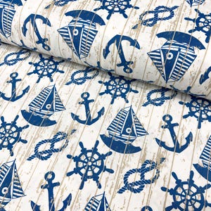 Seafaring Elegance: Nautical Upholstery Fabric for Home Decor - Ocean Breeze Home Decor Fabric - Nautical Upholstery Fabric by the Yard