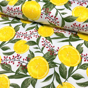Brighten Up Your Space with Lemon Fabric - Perfect for Upholstery - Vintage Vibe: Lemon Print Fabric for Stylish Room Decor - Print Fabric
