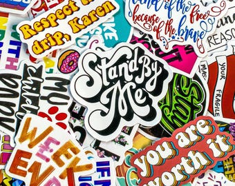 50pcs Colorful Self Love Stickers, Encouragement Stickers, Inspirational Typography Stickers, Waterproof Stickers for Gifts, DIY Crafts
