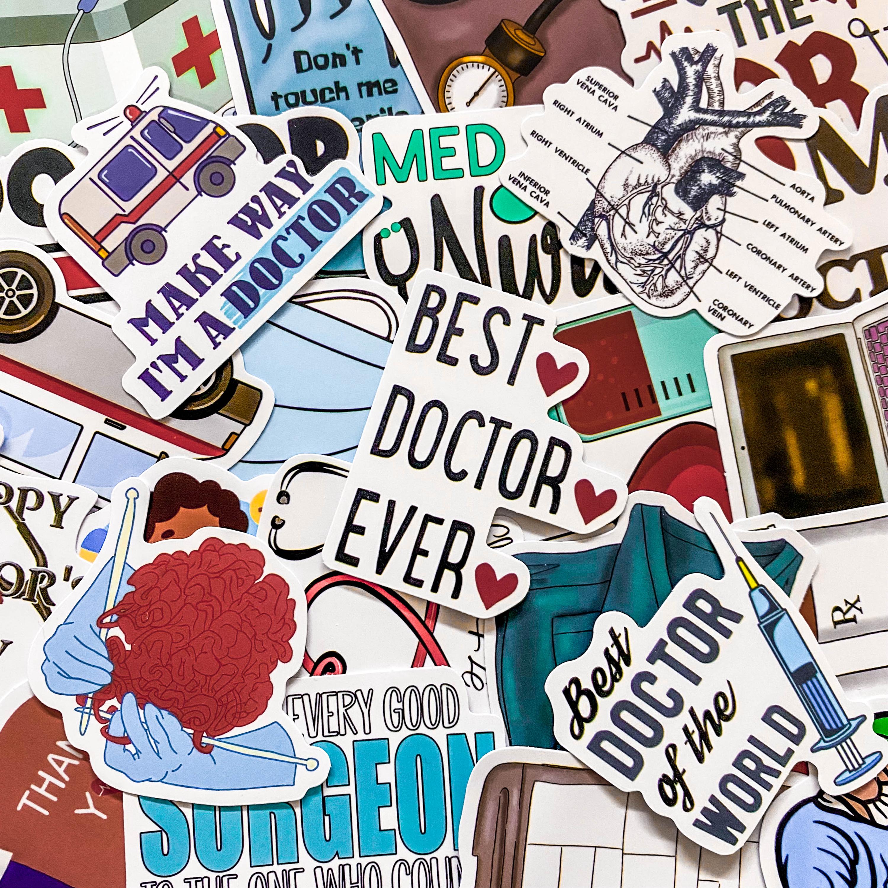 Doctor Loading Sticker Pack of 50 Doctor Stickers, Medical Quote Stickers, Healthcare Humor ...