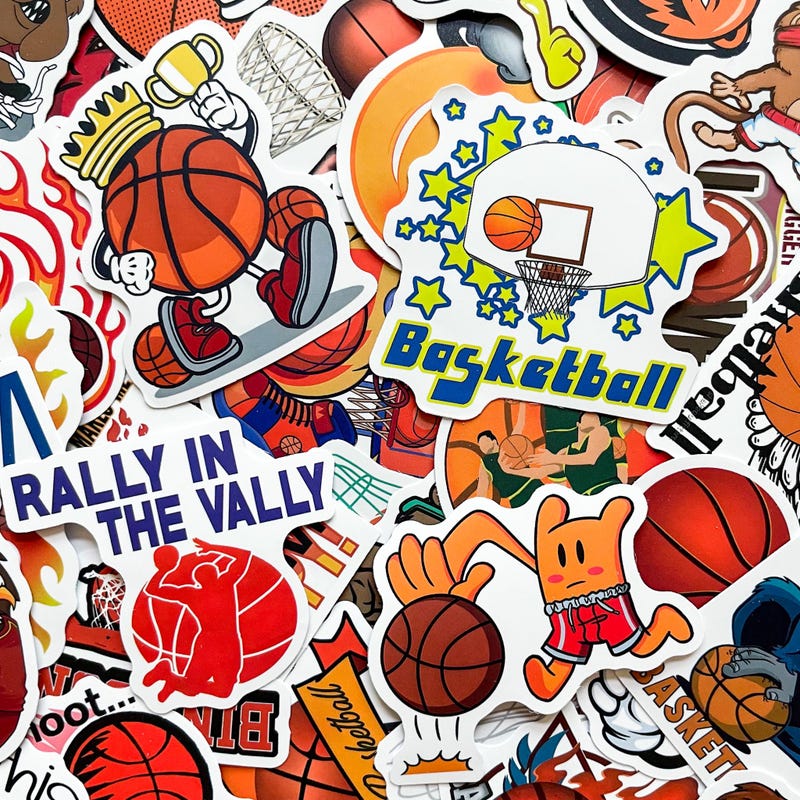 Basketball Cartoon Stickers - Etsy UK