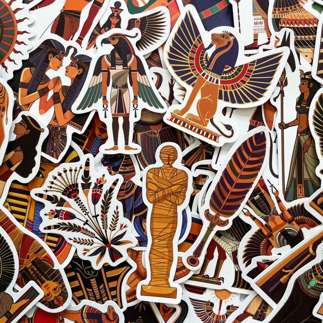 Pack of Egyptian Art Stickers, 50 Ancient Egypt Stickers, Egyptian ...