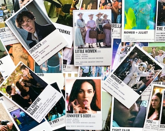 50 adesivi per poster di film, adesivi per poster di film retrò, adesivi per serie TV, adesivi per cultura pop, adesivi impermeabili per album, quaderni, diari