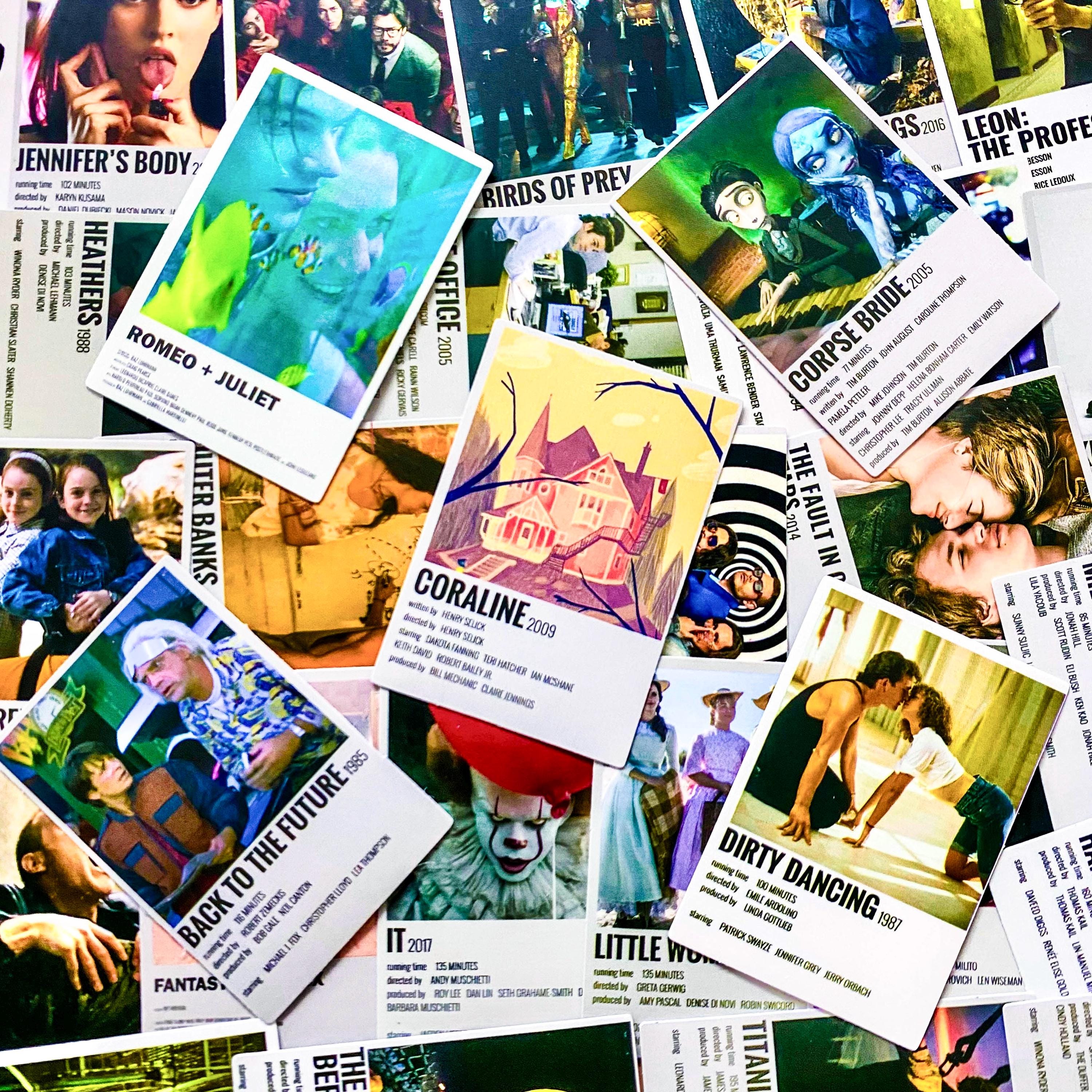 Pack of 50 Movie Poster Stickers, Classic Film Stickers, Vintage Cinema ...