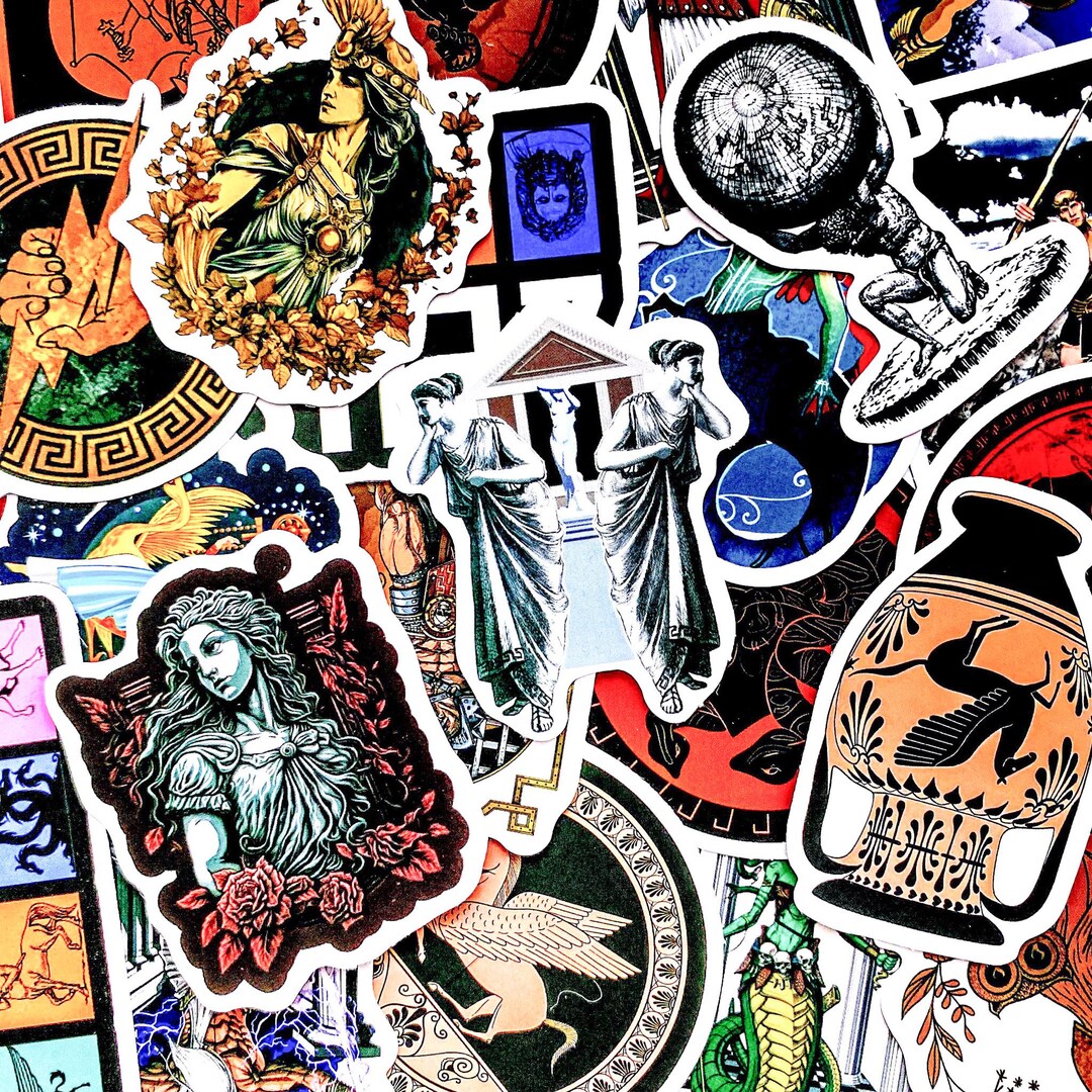 50pcs Ancient Greek Stickers, Mythology God Stickers, Retro Art ...